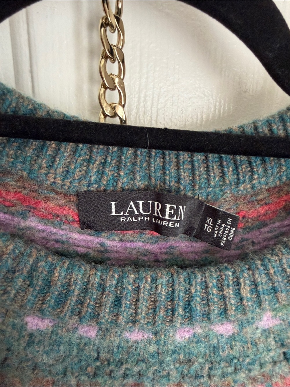 Lauren Ralph Lauren Cropped Fair Isle Crew Neck Sweater & Matching midi skirt - Picture 5 of 12